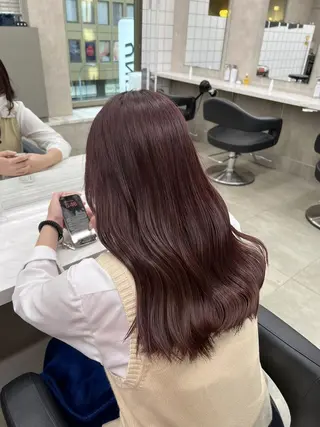 カラー 盛れる上質ワンホン ヘア🤍YUME🤍のヘアスタイル