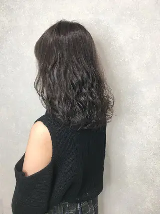 セミロング カラー パーマ ヘアアレンジ freelance美容師所属・迷った時見てください 林 祥平のヘアスタイル