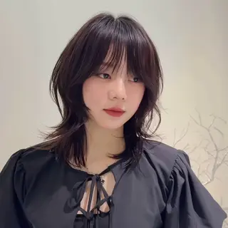 ミディアム SHIN レイヤー‪‪カットのヘアスタイル