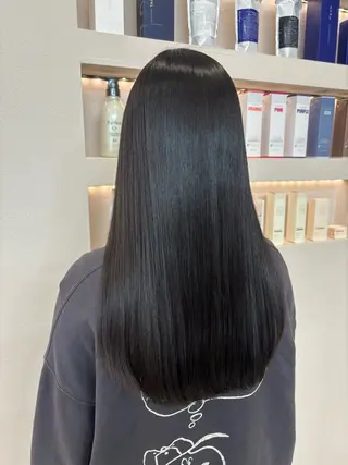 ロング 角谷 靖子のヘアスタイル