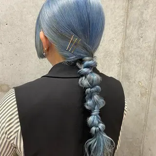 ロング ヘアアレンジ 艶暖色カラー🍒 縮毛矯正ほののヘアスタイル