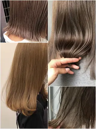 ミディアム カラー wカラー 指名No1かけるのヘアスタイル