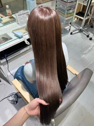 ロング カラー レイヤーカット🐺 hina🩶のヘアスタイル