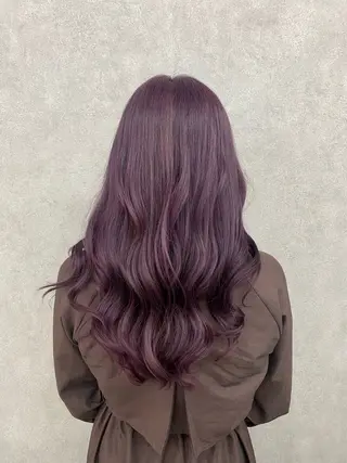 セミロング カラー 🩶西 雪乃/透明感 くすみカラー🫧のヘアスタイル