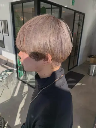 ショート カラー メンズ ピンクベージュ/新潟 万代/高橋桃葉🍑のヘアスタイル