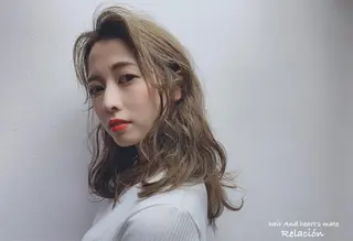 セミロング カラー パーマ ヘアアレンジ メンズ キッズ ネイル Relación / レラシオン所属・岩崎 克秀のヘアスタイル