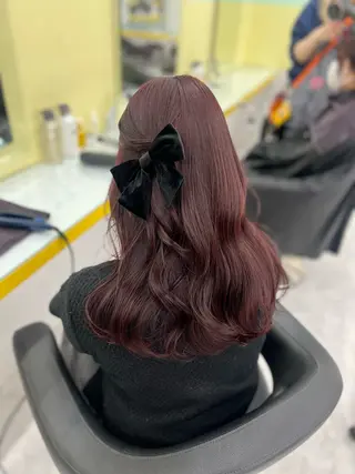 セミロング カラー 韓流トレンドヘア 🎀RINAKO🎀のヘアスタイル