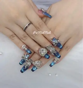 ミディアム HANA 長さだしのネイルデザイン