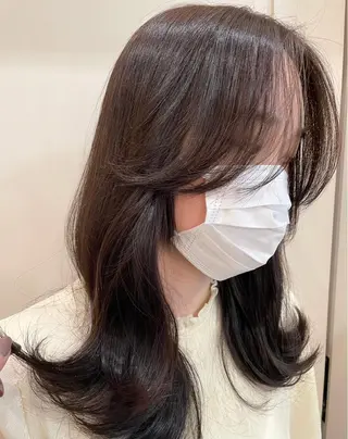 セミロング 河内 大慎のヘアスタイル