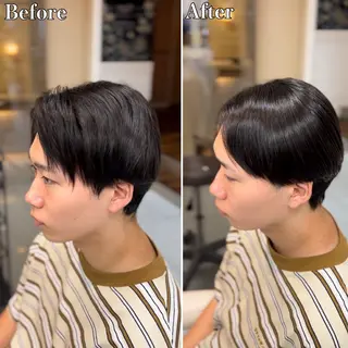 ミディアム パーマ メンズ 🔮メンズ縮毛矯正 毛流れパーマ💎竹永のヘアスタイル