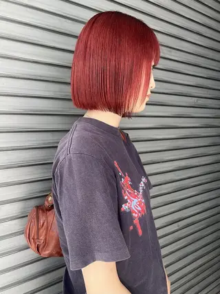 ショート momoca/松本/ 暖色カラー/ボブのヘアスタイル