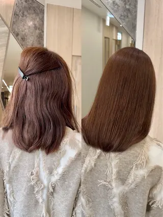 ミディアム カラー パーマ ヘアアレンジ メンズ Vel 新宿店所属・美髪矯正/髪質改善 カラー✨️Velのヘアスタイル