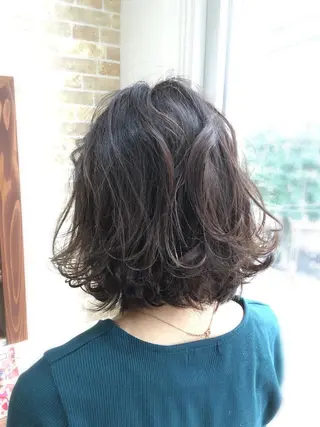 ミディアム パーマ ✨大人美人ショート✨ 店長　藤井一輝のヘアスタイル