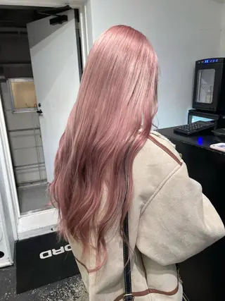 ロング カラー ヘアアレンジ 艶ハイトーン/ヘア アレンジAYAKAのヘアスタイル