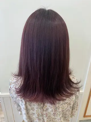 ミディアム カラー ぱつっとボブ/ 小野あかねのその他イメージ