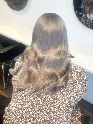 セミロング カラー ヘアアレンジ maoブリーチ無し 似合わせカラーのヘアスタイル