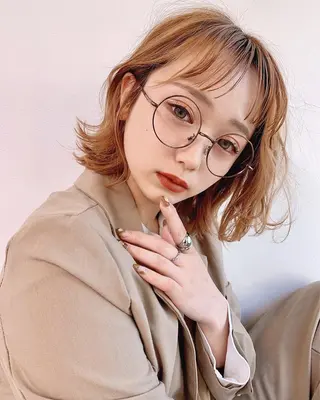 ミディアム カラー NANAMI🩵 大人可愛い韓国ヘアのヘアスタイル