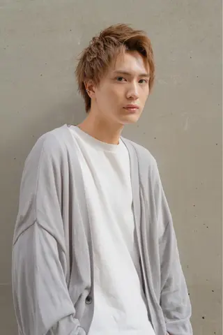 ショート カラー パーマ メンズ 淡路上新庄/髪質改善 .艶カラー/野口春貴のヘアスタイル