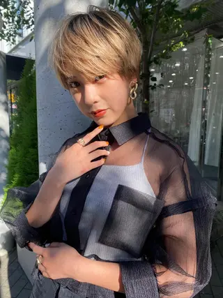 ショート sand 大阪梅田所属・ショートパーマ🌀 ✂︎小寺仁紫のヘアスタイル