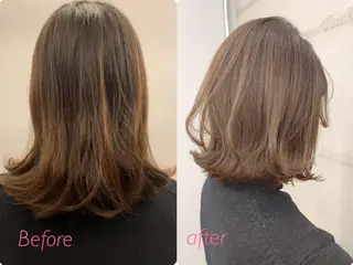 ショート 透明感/オリーブ/ グレージュ/YUKAのヘアスタイル