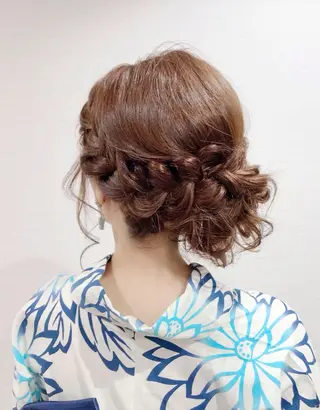 セミロング ヘアアレンジ GRANLUSSO 〜グランルッソ駅前店所属・木口 嘉美のヘアスタイル