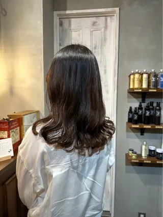 セミロング パーマ saya 🧸 カット/縮毛矯正のヘアスタイル