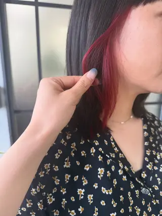 ミディアム ヤマダレナ/個室/ 透明感艶カラー😽✨のヘアスタイル