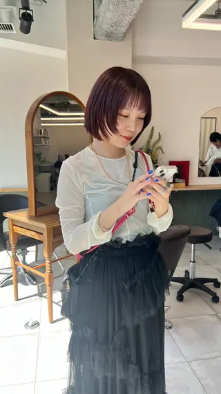 ショート カラー レイヤー/透明感 カラー🌿KANTAのヘアスタイル