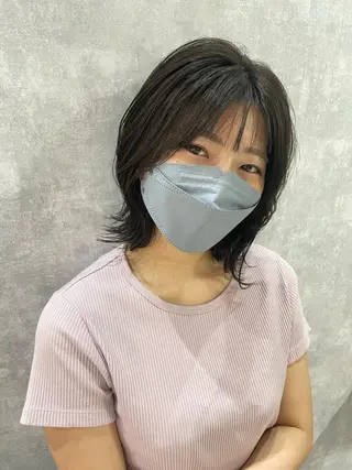 ミディアム C’LD hair produce /シールドヘア所属・モテ髪/ボブ/ショー ト/アダチフウトのヘアスタイル