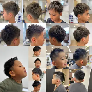 ショート メンズ キッズ Aile所属・酸性ストレート/カラ ー/山下高明のヘアスタイル