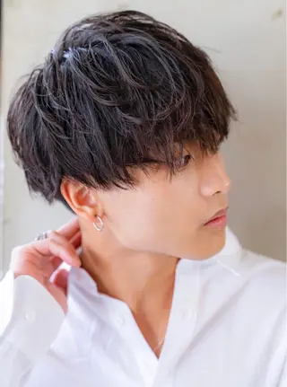 ショート カラー パーマ メンズ 新宿/韓国ヘア/ 髪質改善ストレートのヘアスタイル