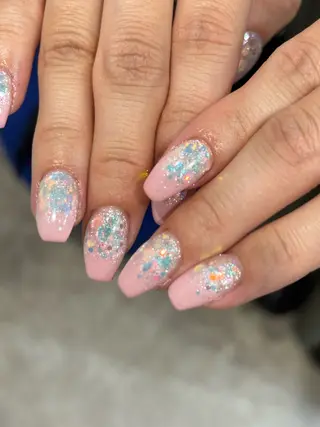 ミディアム 0203ムニムサン 💙Honokaのネイルデザイン