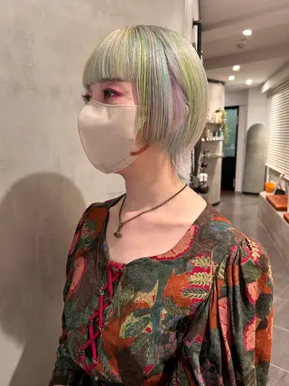 ショート カラー 顔まわり/暖色 可愛い特化🎀ゆうなのヘアスタイル