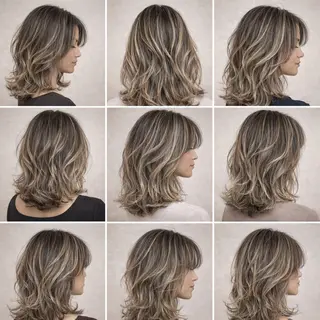 ミディアム カラー 上元 大輝のヘアスタイル