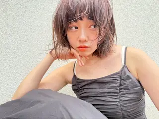 ミディアム 透明感ダブルカラー/ 諸岡ひばりのヘアスタイル