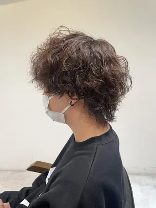 ミディアム パーマ メンズ 田中大星 /ボブ 縮毛矯正のヘアスタイル