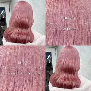 ミディアム カラー 💕ブリーチ/ヘアメ 🎀YUUKAのヘアスタイル