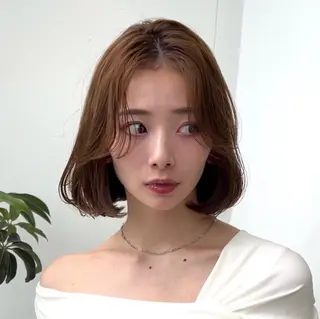 ショート カラー 莉乃/縮毛矯正/髪質 改善/艶カラーのヘアスタイル