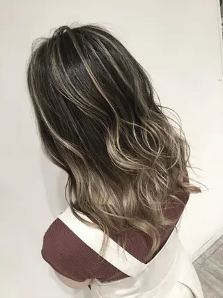 ミディアム カラー AMI Hair  supply所属・髪質改善カラー 韓国風レイヤーのヘアスタイル