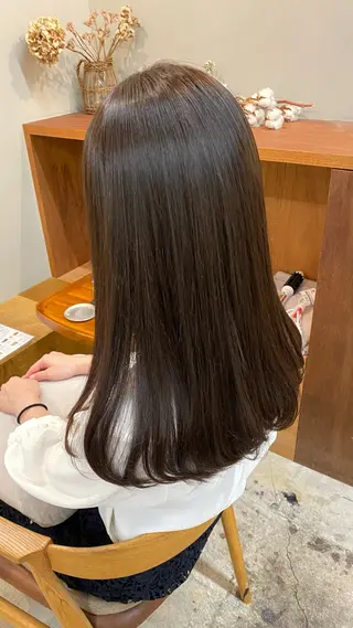 セミロング NIKO/名古屋/ 伏見/花屋併設のヘアスタイル