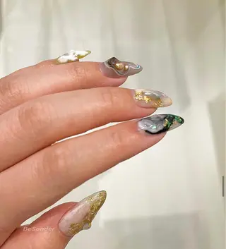 ネイル 𝐅𝐢𝐢【本町/ ネイル】Miho💜のネイルデザイン