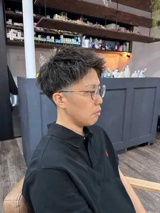 ショート パーマ t.hair垂門真吾 曲がる縮毛矯正/ボブのヘアスタイル