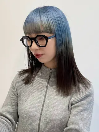 ミディアム カラー Tommy所属・平田 知優のヘアスタイル