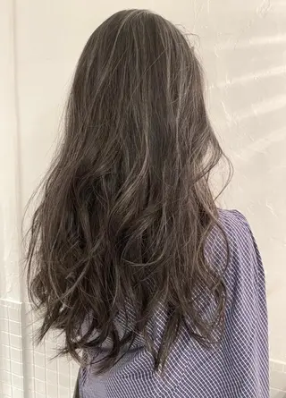 ロング カラー パーマ サイエンスアクア/艶 髪/レイヤー/清水のヘアスタイル