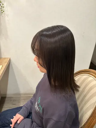 ミディアム カラー 河田 綺香のヘアスタイル