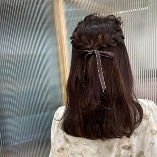 ミディアム カラー ヘアアレンジ ✨🌿大人可愛い愛さ れhair🌿✨松本のヘアスタイル