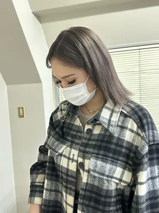 ミディアム カラー パーマ ヘアアレンジ メンズ キッズ ネイル マツエク・マツパ アイブロウ 韓国ボブ/髪質改善 ニュアンス特化RYOのヘアスタイル