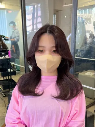 ミディアム カラー 【韓国風くびれヘア】 joule小木曽輝のヘアスタイル