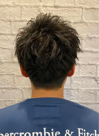 ショート カラー パーマ ヘアアレンジ メンズ 💈メンズ特化 副店長松浦一聖💈のヘアスタイル