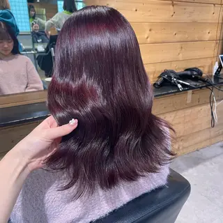 ミディアム 盛れる暖色🎀ガーリ ーヘア🎀きっかのヘアスタイル